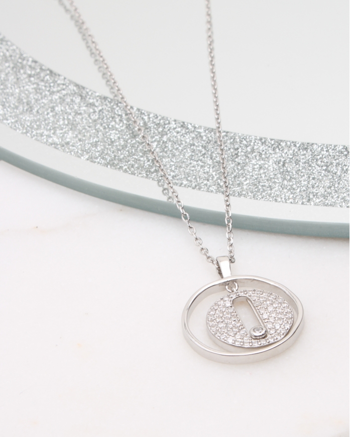 Colier argint si cubic zirconia cod 4-50651, gr4.9