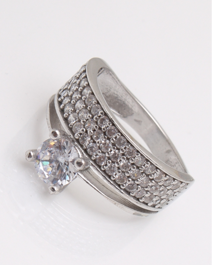 Inel argint de logodna si cubic zirconia cod 1-33333, gr4.6