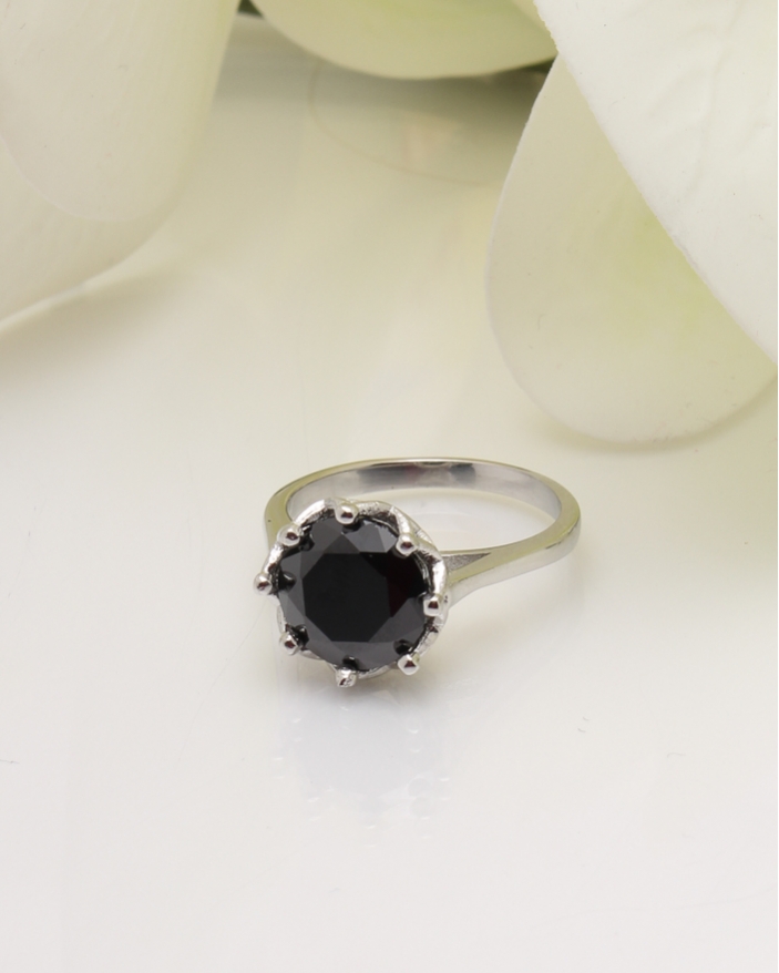 Inel argint piatra neagra cod 1-35585, gr4.2