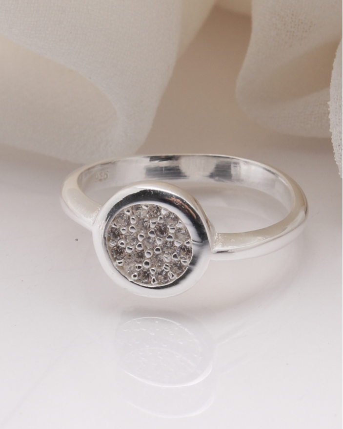 Inel argint banut si cubic zirconia cod 1-39708, gr2.5