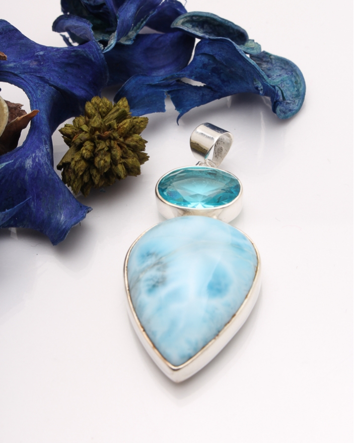 Pandantiv argint larimar cod 6-40443. gr11.4