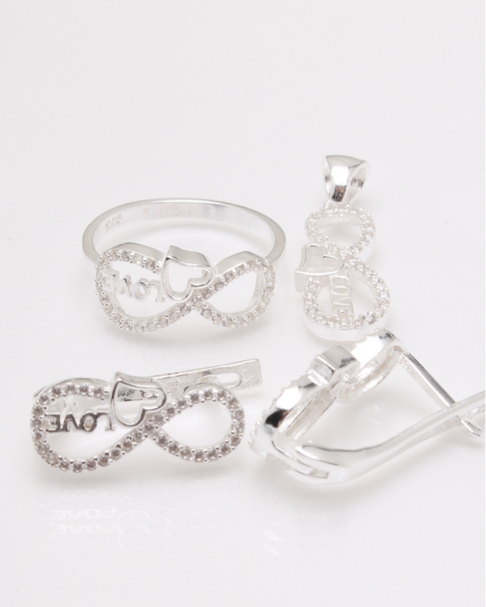 Set argint dragoste infinita cod 3-22405, gr6.9