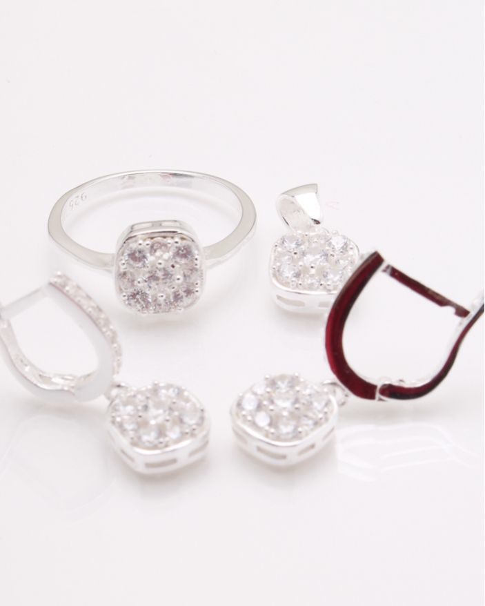 Set argint pietre cubic zirconia cod 3-24593, gr8.3