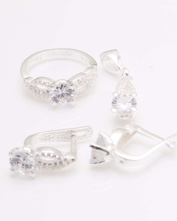 Set argint pietre cubic zirconia cod 3-24950, gr7.7