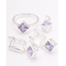 Set argint pietre lila cod 3-25262, gr9.1