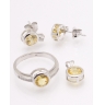 Set argint pietre galbene cod 3-26224, gr5.7