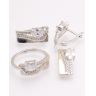 Set argint rodiat cu galben si cubic zirconia cod 3-26257, gr8.8