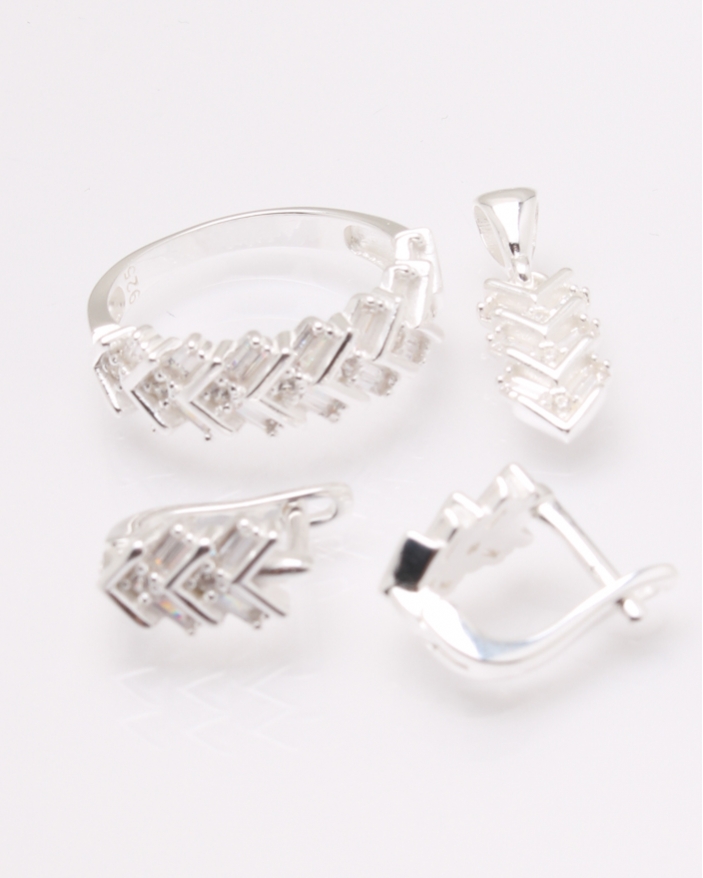 Set argint si cubic zirconia cod 3-32226, gr9.1