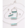 Set argint turcoaz cod 3-32244, gr11.5