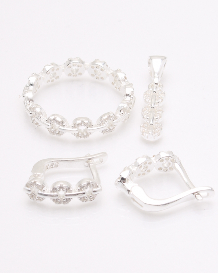 Set argint si cubic zirconia cod 3-33623, gr6.4