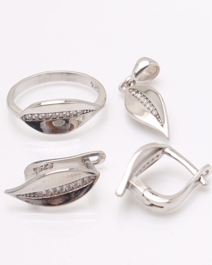 Set argint si cubic zirconia cod 3-33637, gr6.3