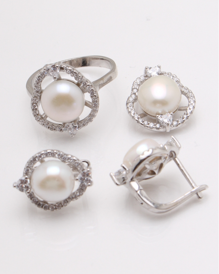 Set argint cu perle cod 3-34172, gr11.6