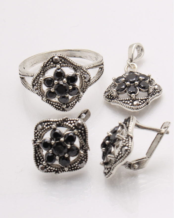 Set argint cu marcasite cod 3-34351, gr8.8