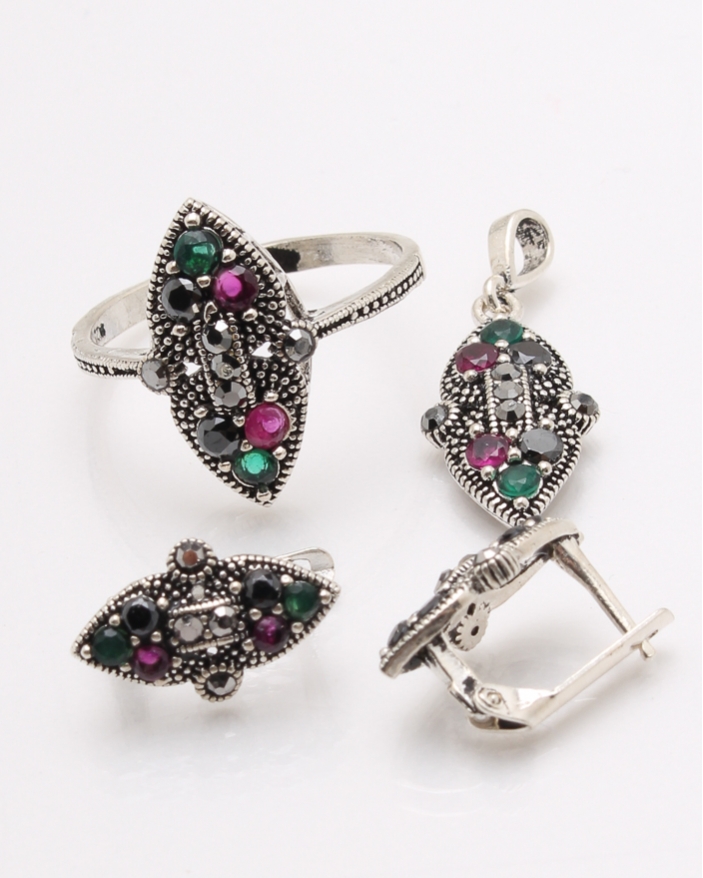 Set argint cu marcasite cod 3-34373, gr6.2