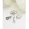Set argint cu turcoaze cod 3-35242, gr5.8