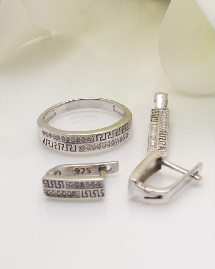 Set argint si cubic zirconia cod 3-35810, gr6.4