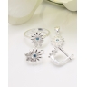 Set argint floare cod 3-37436, gr7