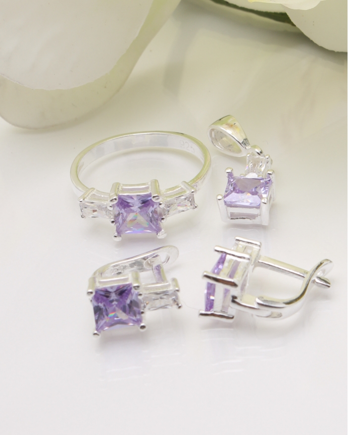 Set argint si cubic zirconia cod 3-37443, gr8.8