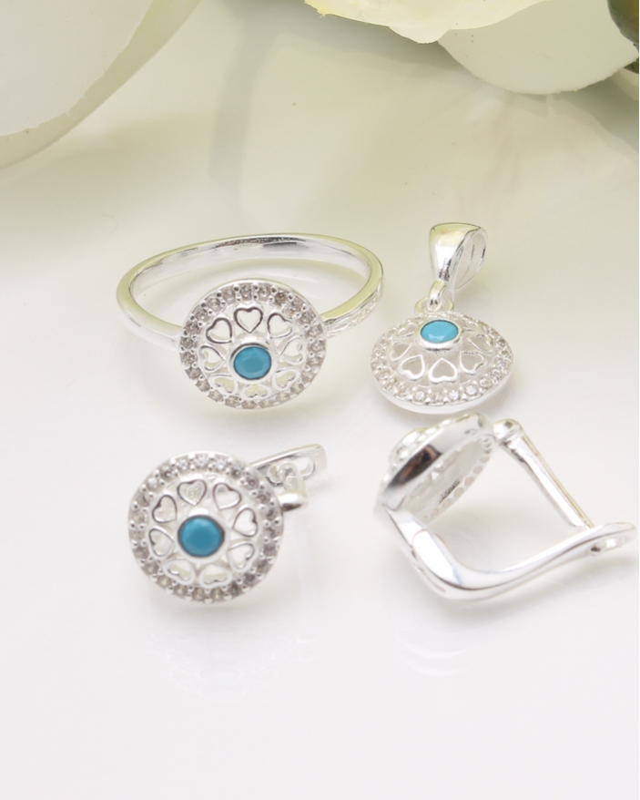 Set argint si cubic zirconia cod 3-37495, gr7.2
