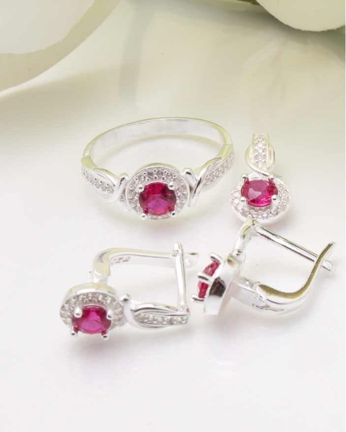 Set argint si cubic zirconia cod 3-37517, gr7.9