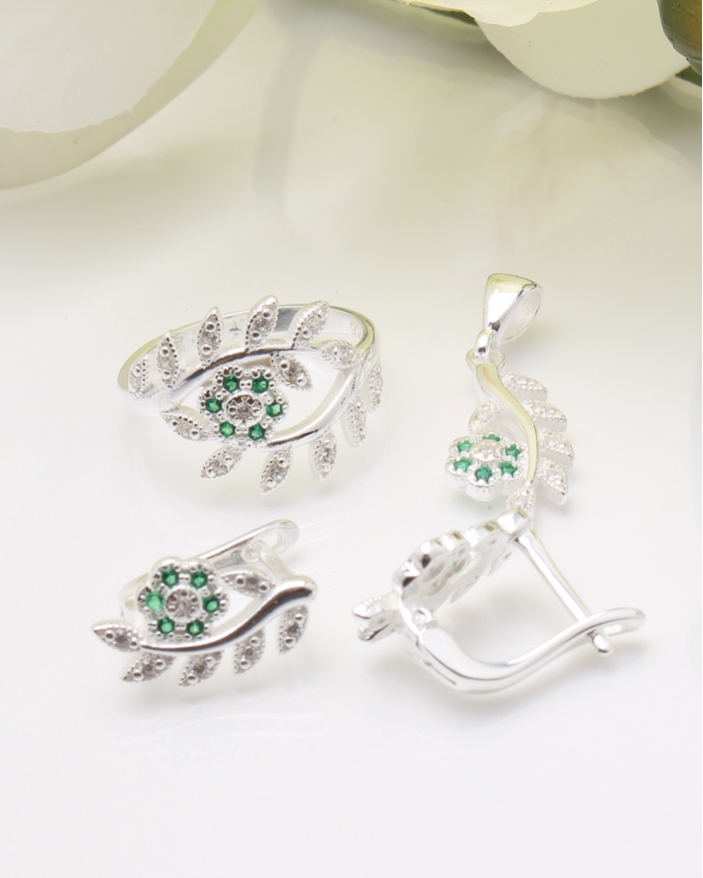 Set argint si cubic zirconia cod 3-37524, gr8.2