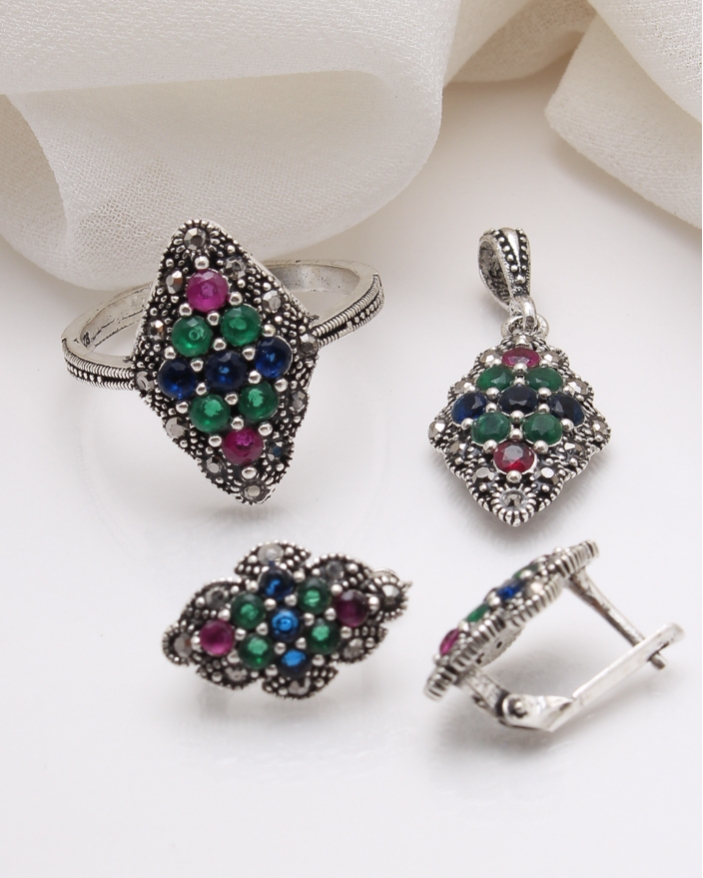 Set argint cu marcasite cod 3-39012, gr7.6