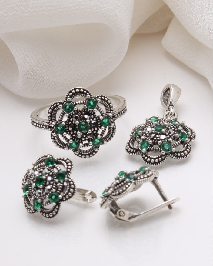 Set argint cu marcasite cod 3-39021, gr7.5
