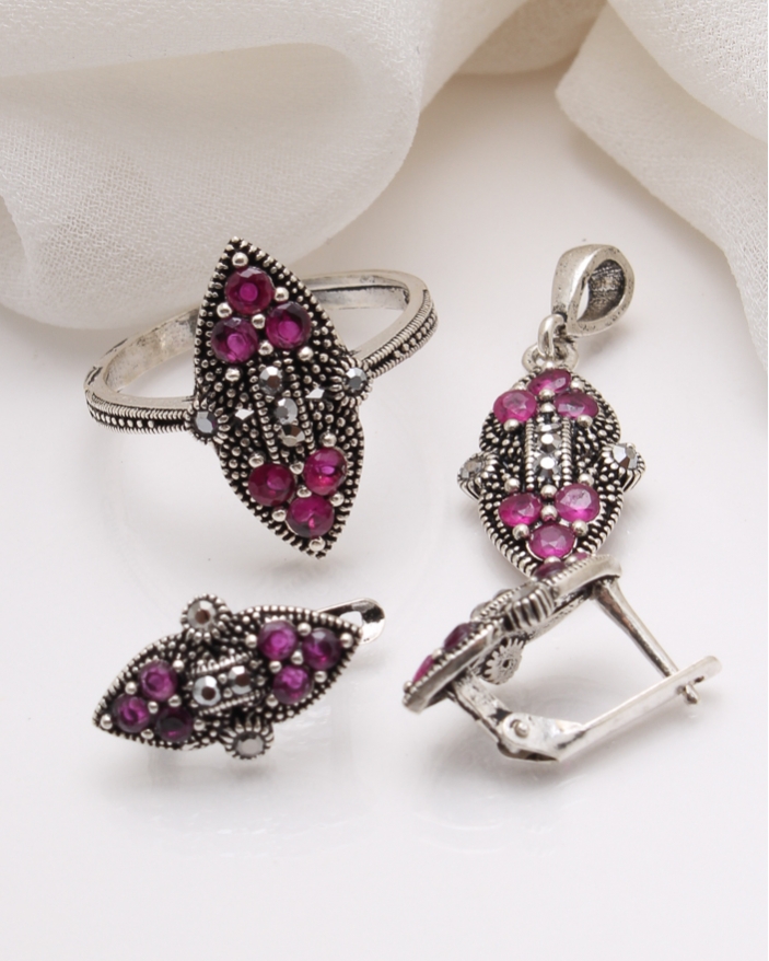 Set argint cu marcasite cod 3-39024, gr7.2