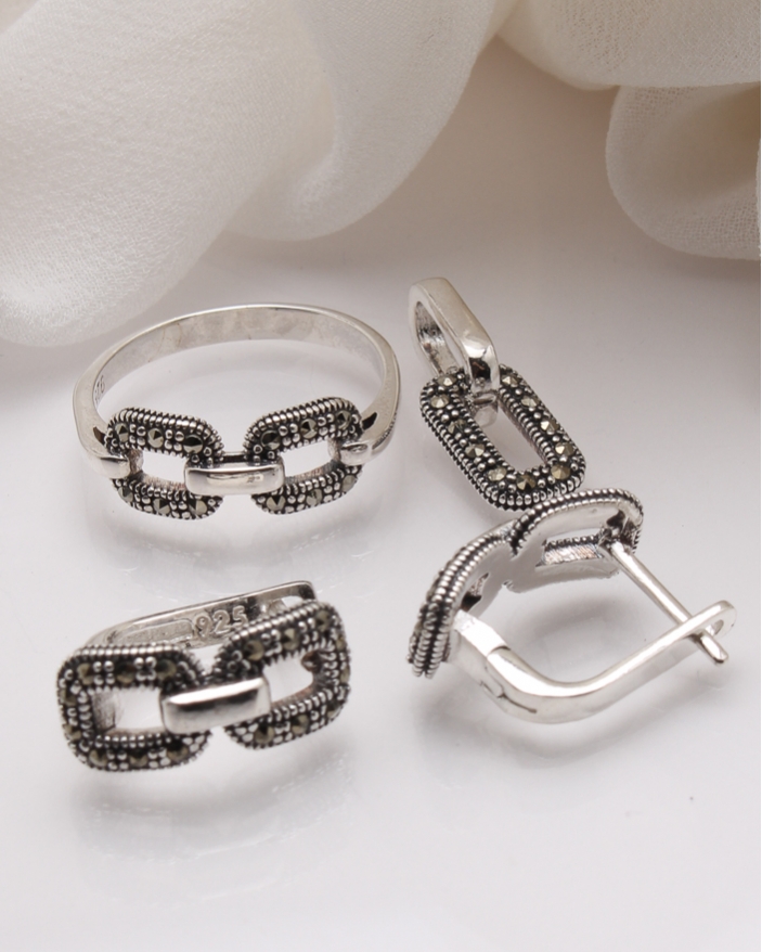 Set argint cu marcasite cod 3-39879, gr8.5