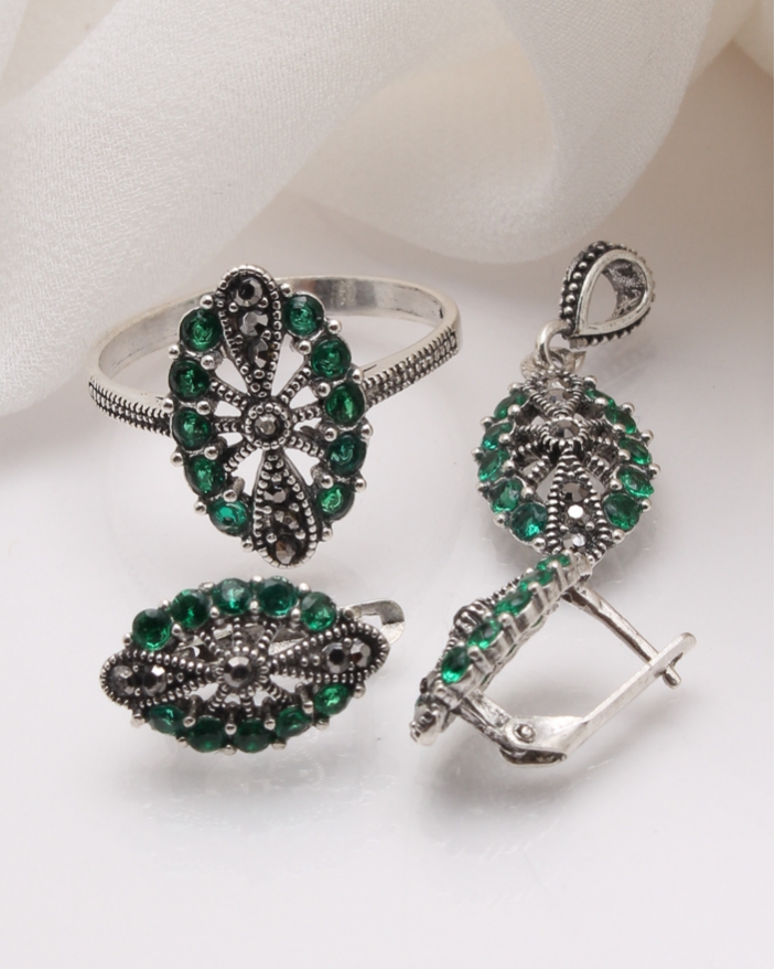 Set argint cu marcasite cod 3-39984, gr6.5