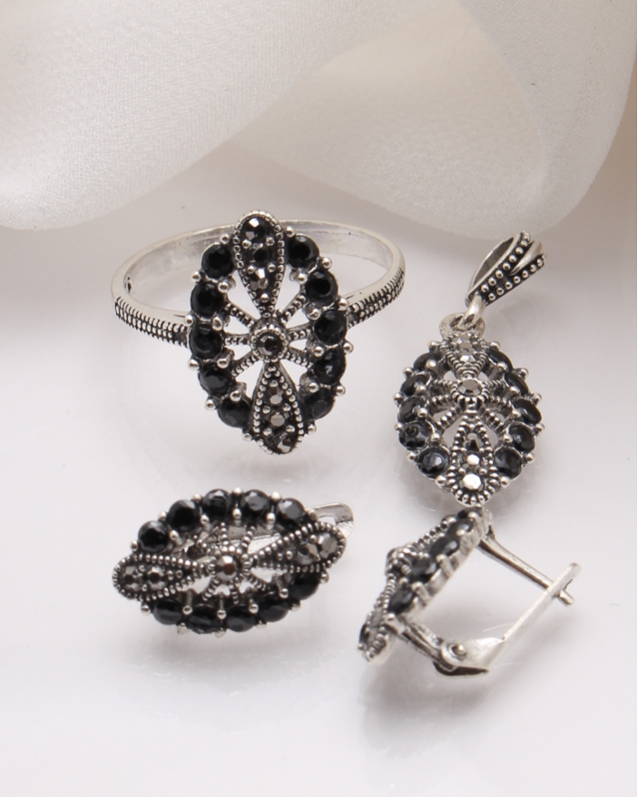 Set argint cu marcasite cod 3-39985, gr6.6