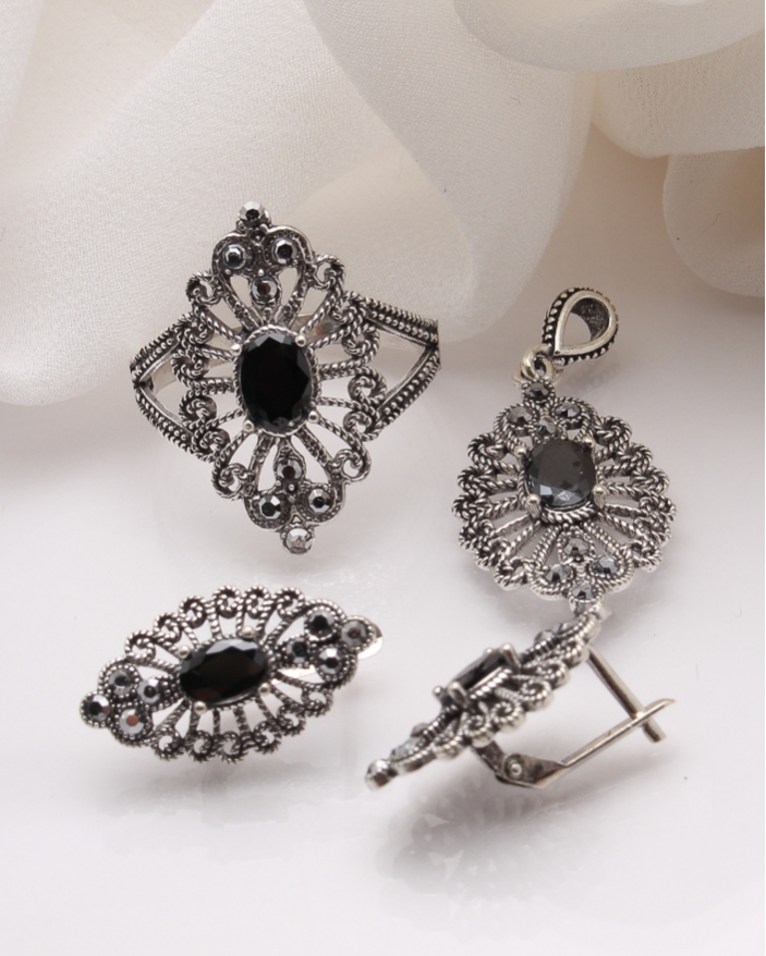 Set argint cu marcasite cod 3-39987, gr9.8