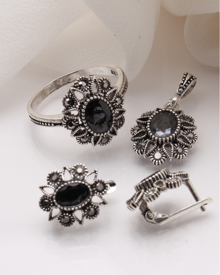 Set argint cu marcasite cod 3-39989, gr8.3