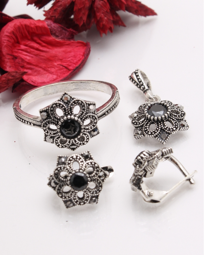 Set argint cu marcasite cod 3-41464, gr6.6