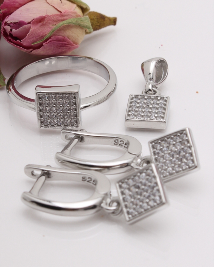 Set argint si cubic zirconia cod 3-41820, gr7