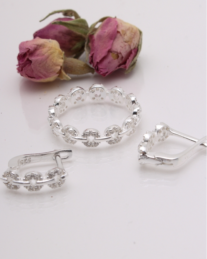 Set argint si cubic zirconia cod 3-41832, gr5.3