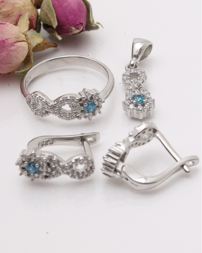 Set argint si cubic zirconia cod 3-41926, gr6.4