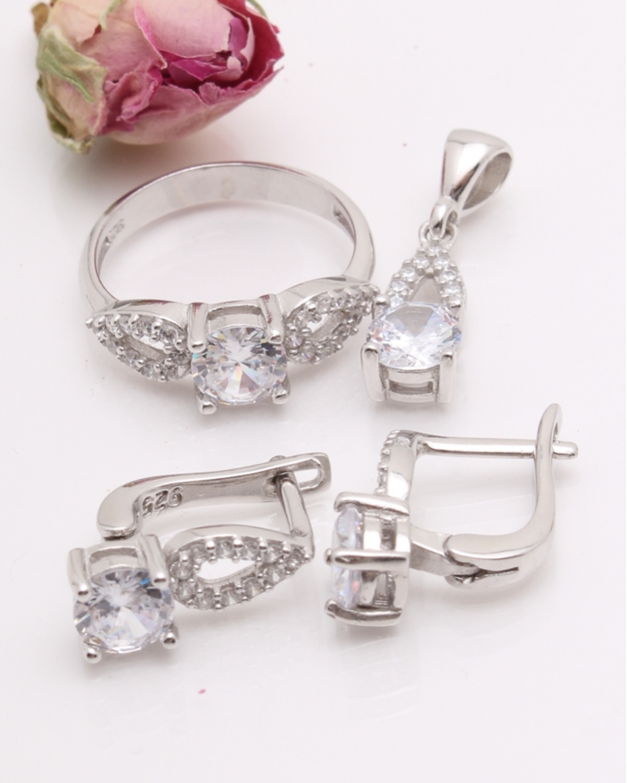 Set argint si cubic zirconia cod 3-42327, gr7.3