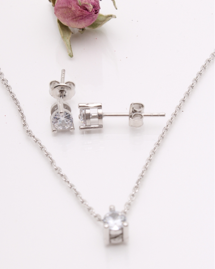 Set argint si cubic zirconia cod 3-42340, gr4