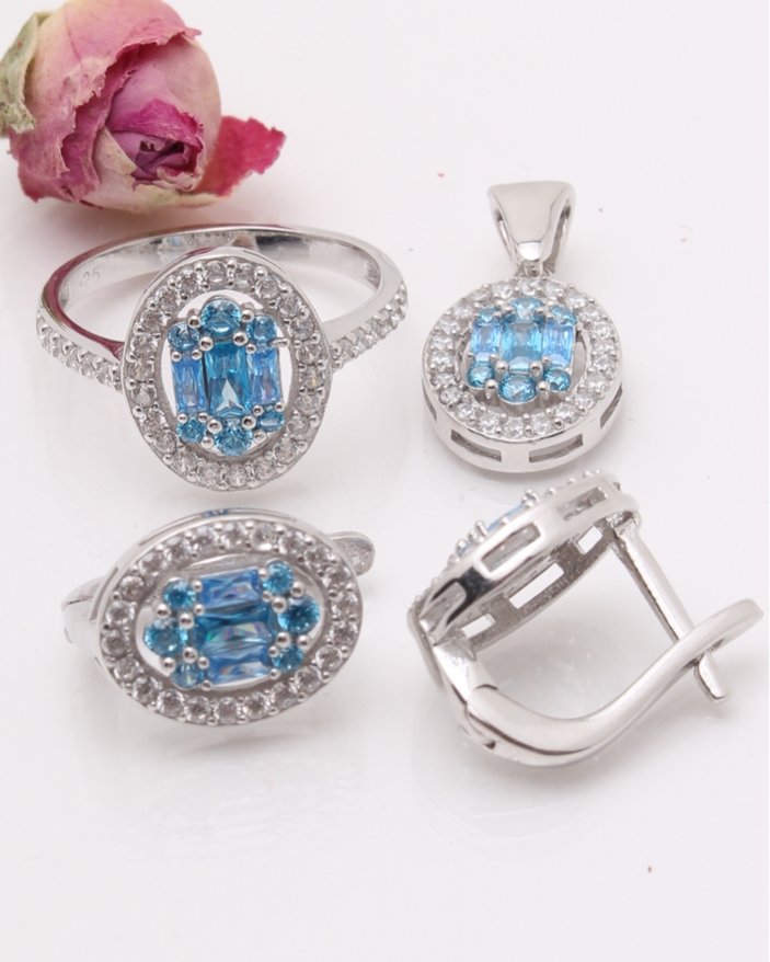 Set argint si cubic zirconia cod 3-42378, gr7.3