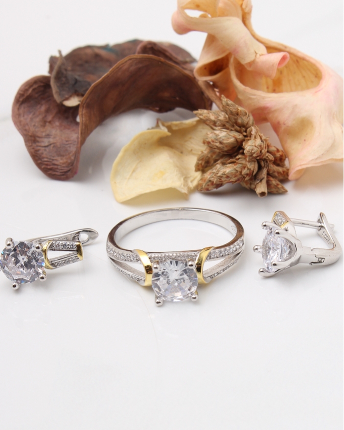 Set argint si cubic zirconia cod 3-43385, gr6.4