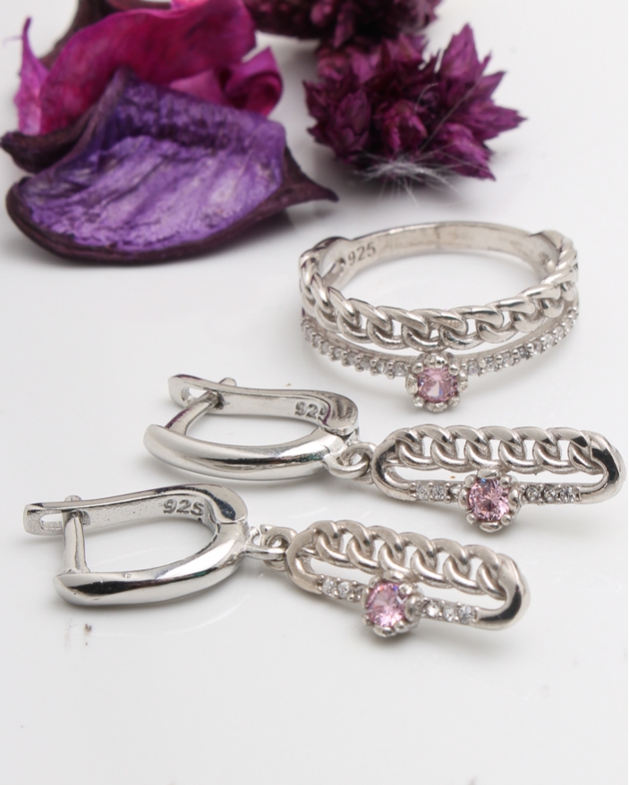 Set argint si cubic zirconia cod 3-43542, gr6.9