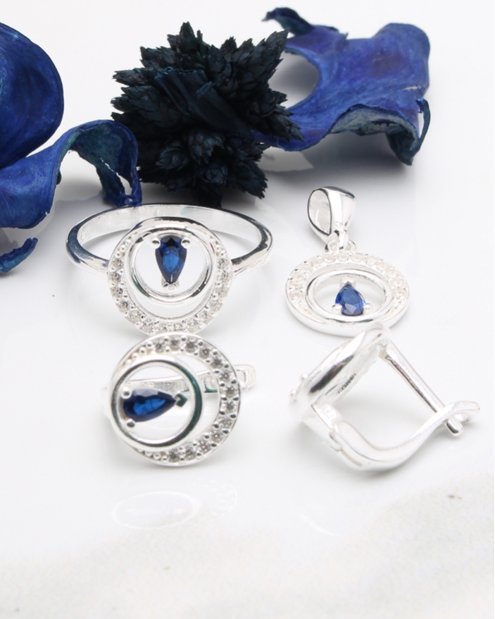 Set argint si cubic zirconia cod 3-43630, gr7.7