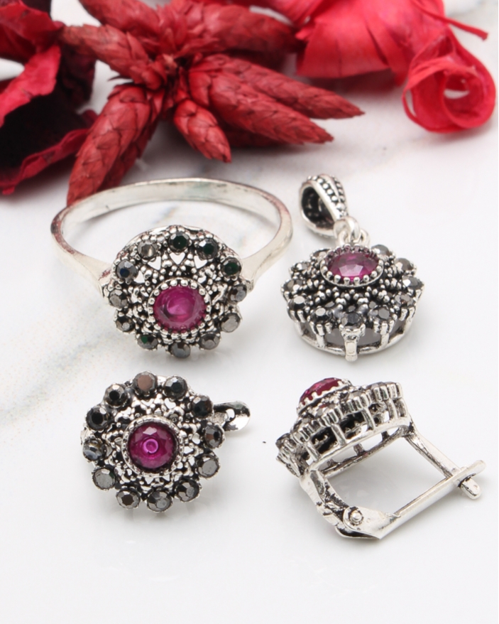 Set argint cu marcasite cod 3-43668, gr5.9