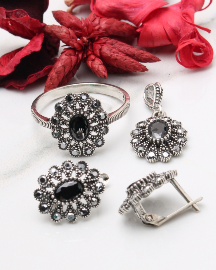 Set argint cu marcasite cod 3-43670, gr7.6