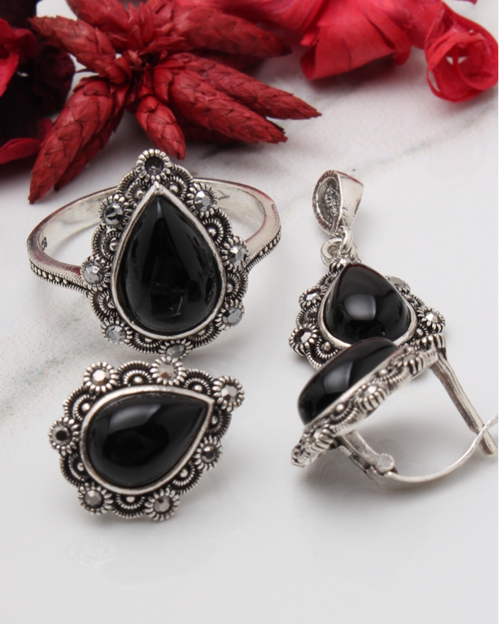 Set argint cu marcasite cod 3-43800, gr9.6
