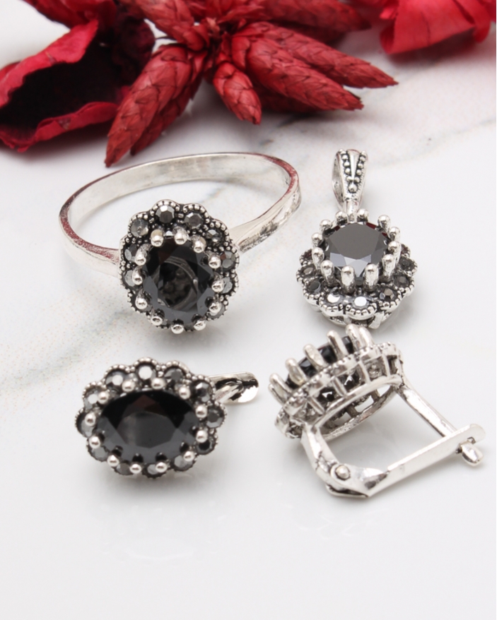 Set argint cu marcasite cod 3-43825, gr8.2