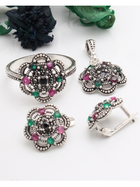 Set argint cu marcasite cod 3-43840, gr8.1
