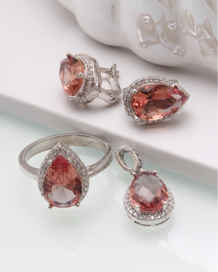 Set argint si cubic zirconia cod 3-44860, gr9.7