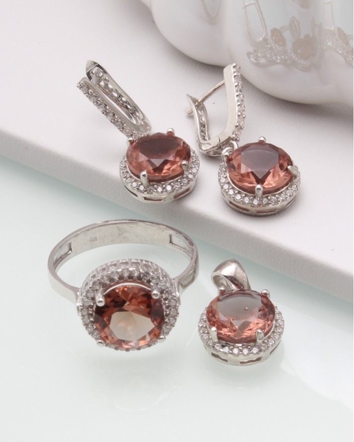 Set argint si cubic zirconia cod 3-44862, gr9.3